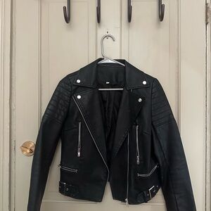 Black Faux Leather Jacket